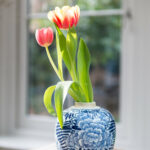 Small Floral Lidded Round Storage Jar